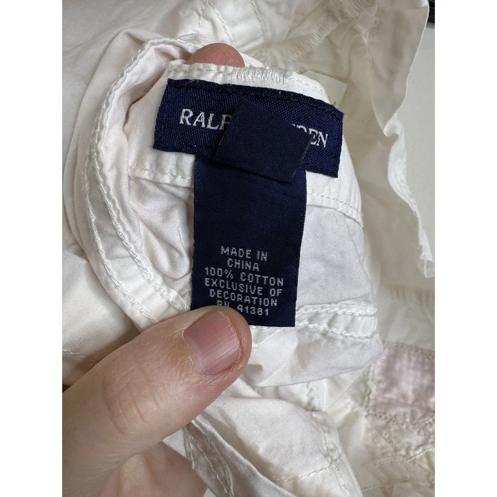 Ralph Lauren Baby Girls 12M Overalls Dress Patchwork‎ Pinafore Jumper Toddler